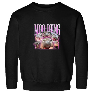 Discover Hippo Pet Moo Deng Baby Hippo Bootleg Sweatshirts