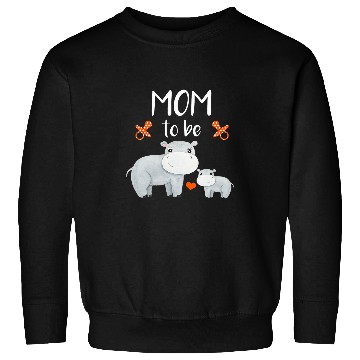 Discover Hippo Pet Mom To Be Hippo Baby Shower Cute Animal Sweatshirts