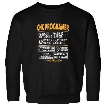 Discover Beer Fun cnc programmer multi tasking likes beer problem solving Sweatshirts
