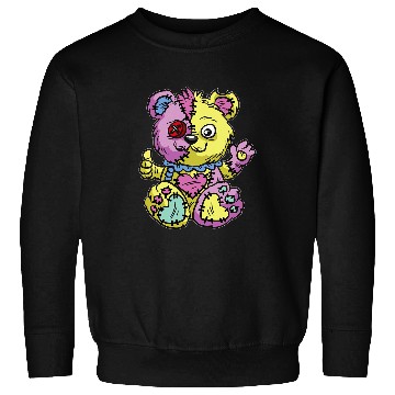 Discover Bear Pet Gothic pastel ripped teddy bear Voodoo goth kawaii Comic Sweatshirts