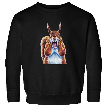 Discover Squirrel Pet Expressionist Scream Squirrel Lovers Artistic 1 Sweatshirts
