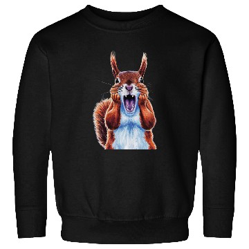 Discover Squirrel Pet Expressionist Scream Squirrel Lovers Artistic 3 Sweatshirts