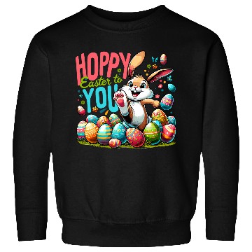 Discover Hoppy Easter Easter Bunny Egg Hunting Sweatshirts