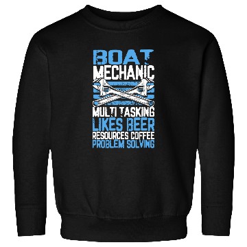 Discover Beer Fun Boat Mechanic Multi Tasking Problem Solving Beer Coffee Sweatshirts