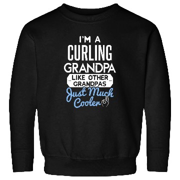 Discover Cool Fathers Day Design Curling Grandpa Sweatshirts