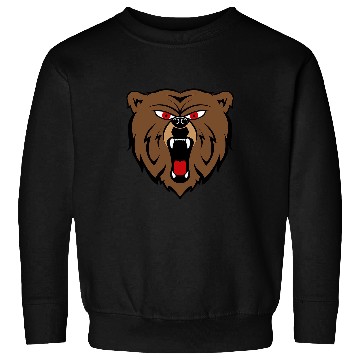 Discover Bear Pet Creative Oversized Bear Head Face Print Bold Grizzly Sweatshirts