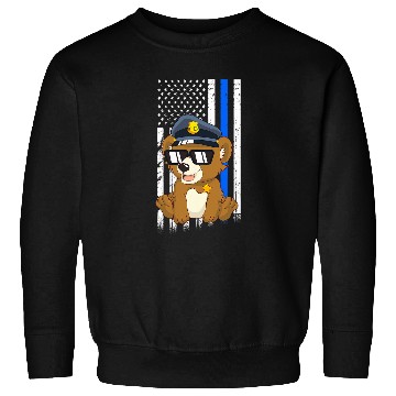 Discover Police Job Bear Back the Blue Law Enforcement Appreciation Sweatshirts