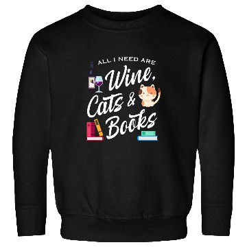 Discover Wines Fun Books Cats Funny Cute Reader Cat Mom Sweatshirts