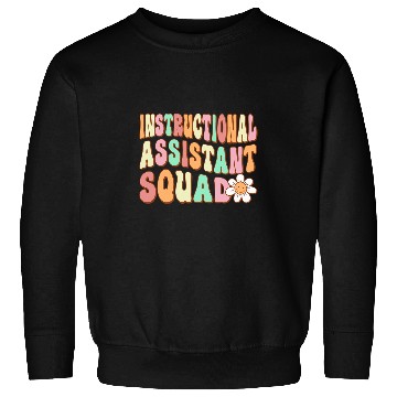 Discover Instructional Assistant Squad Retro Teacher Aide Vibes Sweatshirts
