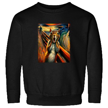 Discover Squirrel Pet Expressionist Scream Squirrel Lovers Artistic Squirrel Sweatshirts