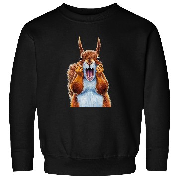 Discover Squirrel Pet Expressionist Scream Squirrel Lovers Artistic 2 Sweatshirts
