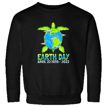 Discover Turtle Pet Earth Day Love World Sea Turtle Planet Environment Sweatshirts