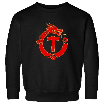 Discover Dragon Pet Chinese New Year Dragon Monogram T Sweatshirts