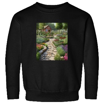 Discover Farm Girls Herb Garden Stone Pathways Sweatshirts