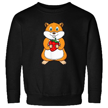 Discover Hamster Pet Funny Strawberry Hamster Fruit Sweet Strawberries Harvest Sweatshirts