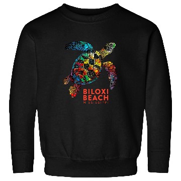 Discover Turtle Pet Biloxi Mississippi Vacation Holiday Retro Sea Turtle 5 Sweatshirts