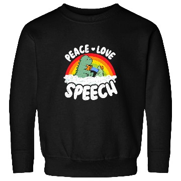 Discover Peace Love Speech Therapy Speech Language Pathologist SLP Sweatshirts