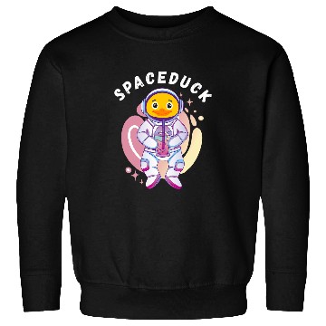 Discover Duck Pet Space Astronaut Rubber Duck Rubber Ducky Bubble Tea Sweatshirts