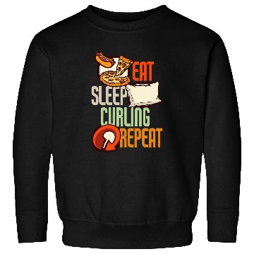 Discover Eat Sleep Curling Repeat Curling 1 Sweatshirts
