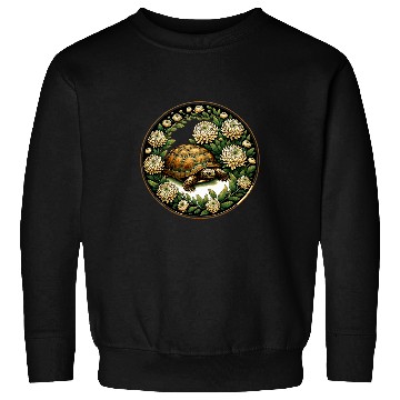 Discover Turtle Pet Box Turtle Illustration Floral Box Turtles Sweatshirts
