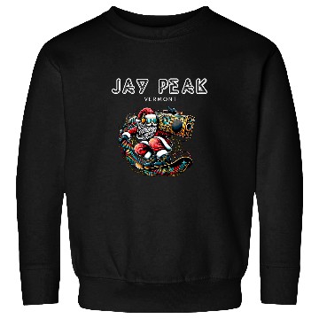 Discover Jay Peak Vermont Cool Snowboard Christmas Santa Sweatshirts
