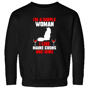 Discover Wines Fun Cat Maine Coon Sweatshirts