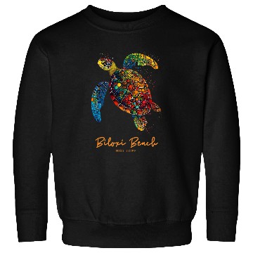 Discover Turtle Pet Biloxi Mississippi Vacation Beach Retro Sea Turtle Sweatshirts