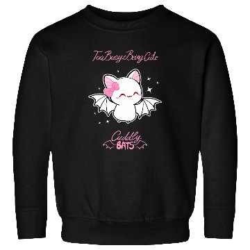 Discover Cute albino bat flying designed by Cuddly Bats comics Sweatshirts