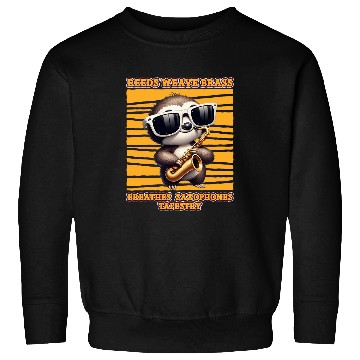 Discover Sloth Pet Reeds Weave Brass Breathes Saxophones Tapestry Sloth Sweatshirts