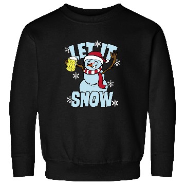 Discover Beer Fun Drinking Snowman Let It Snow Sweatshirts