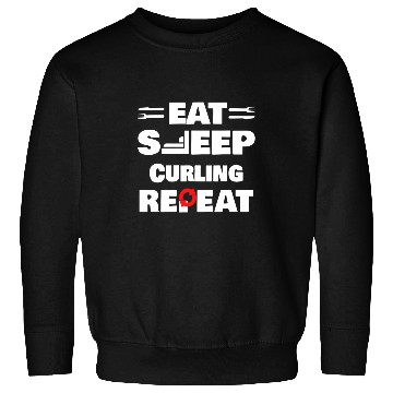 Discover Eat Sleep Curling Repeat Curling Sweatshirts
