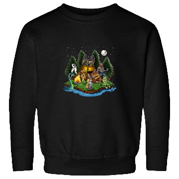 Discover Cryptozoology Cryptid Creatures bigfoots Jackalope Werewolf Sweatshirts