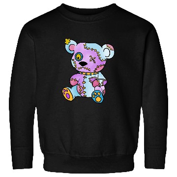 Discover Bear Pet Patchwork Creepy Teddy Bear Voodoo Cute Goth Sweatshirts