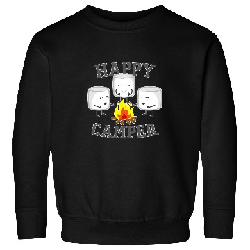 Discover Happy Camper Roast Marshmallows Smore Camping Lover Sweatshirts