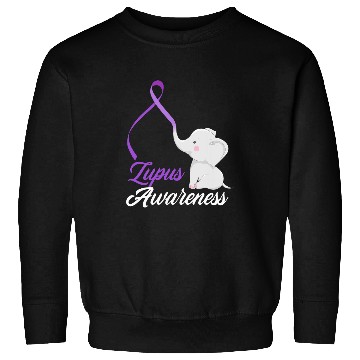 Discover Elephant Pet Purple Ribbon Lupus Warrior Cute Lupus Awareness Sweatshirts