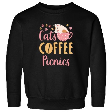 Discover Coffee Fun Picnics Cat Picnic Lover Sweatshirts