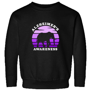 Discover Elephant Pet Alzheimer s Awareness Support Squad Cute Purple Elephant Sweatshirts