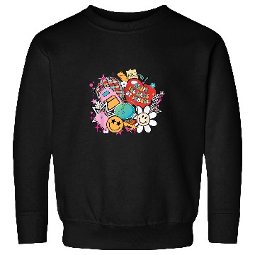 Discover Retro Groovy Happy 100 Days of School Disco Ball Teacher Sweatshirts