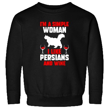Discover Wines Fun Cat Persian Sweatshirts