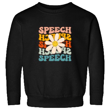 Discover Speech Language Pathologist Groovy Speech Therapist Sweatshirts