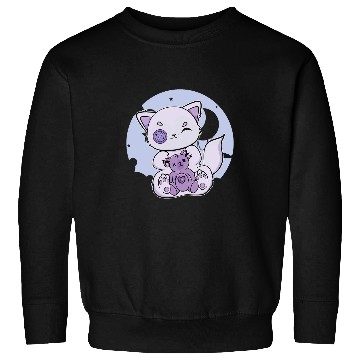 Discover Bear Pet Cute Arctic Fox With Teddy Bear For Halloween 2 Sweatshirts