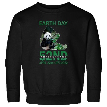 Discover Panda Pet Cute Earth Day 52nd Anniversary April Panda Environment Sweatshirts