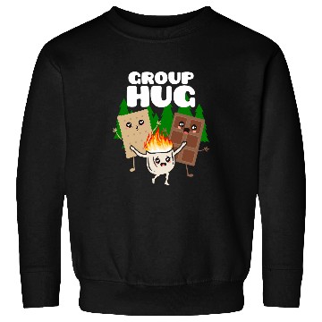 Discover Group Hug Smores Marshmallow Chocolate Funny Camping Gift Sweatshirts
