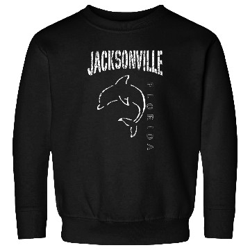 Discover Jacksonville Florida Dolphin Souvenir Beach Fun Sweatshirts