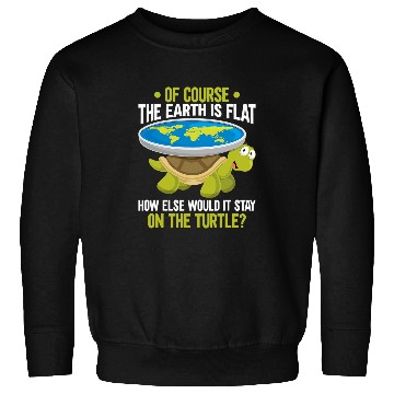 Discover Turtle Pet Funny Flat Earth Society Turtle Humor Sweatshirts