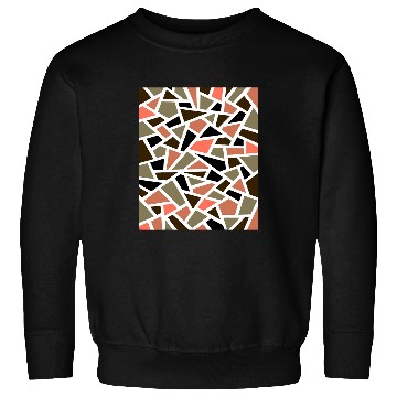 Discover Coffee Fun Geodesic Abstract Pattern 14 Peach Coffee Brown Sweatshirts