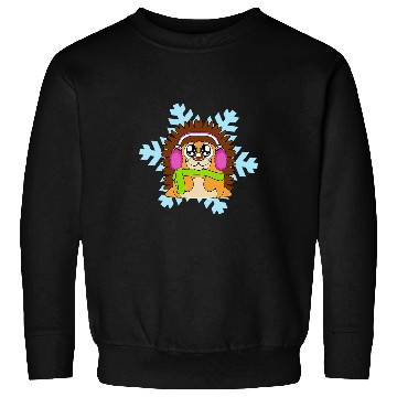 Discover Hedgehog Pet Christmas Balls Winter Snowflake Snow Sweatshirts