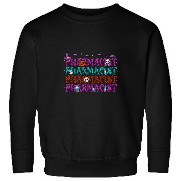 Discover Pharmacist Halloween Repeat Spooky Pharmacy Technician Sweatshirts