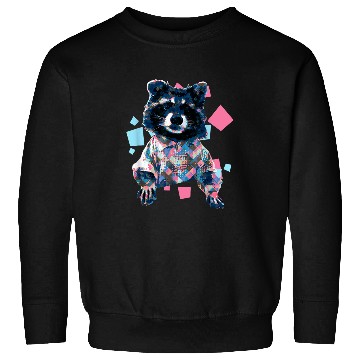 Discover Raccoon Pet In Collared Funny Meme Sweatshirts