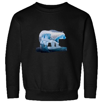 Discover Bear Pet Polar Bear Climate Change North Pole Melting Ice Bear Sweatshirts
